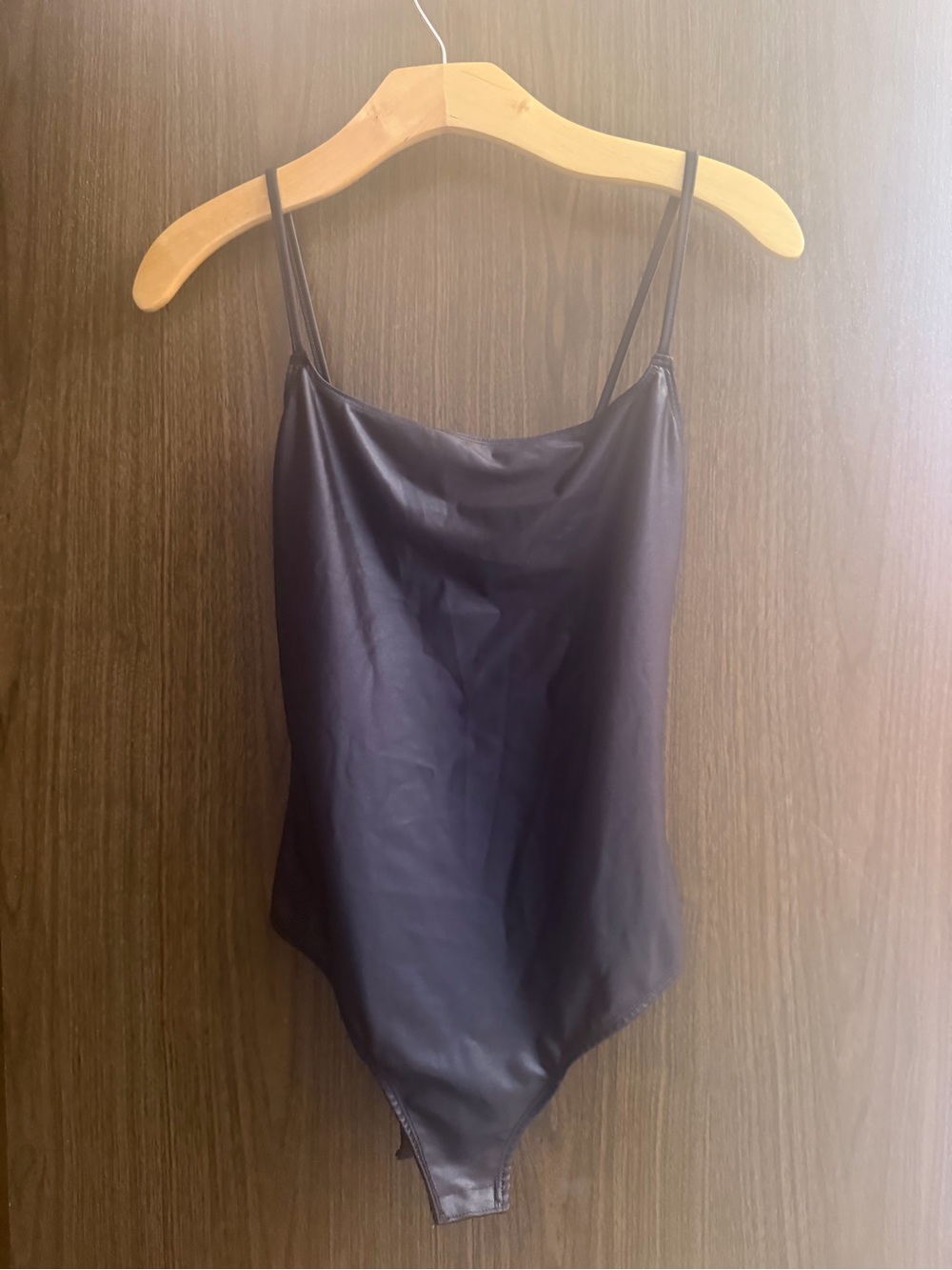 COMMANDO SHINY BLACK BODYSUIT SIZE SMALL